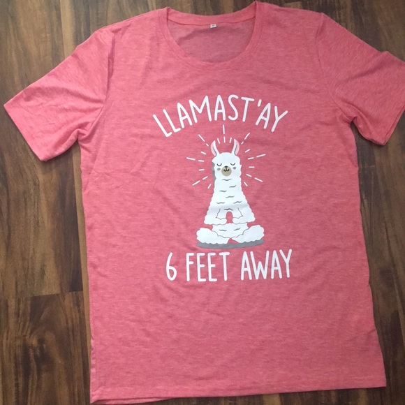 Tops - Llama Social Distance Cute Tee! -L